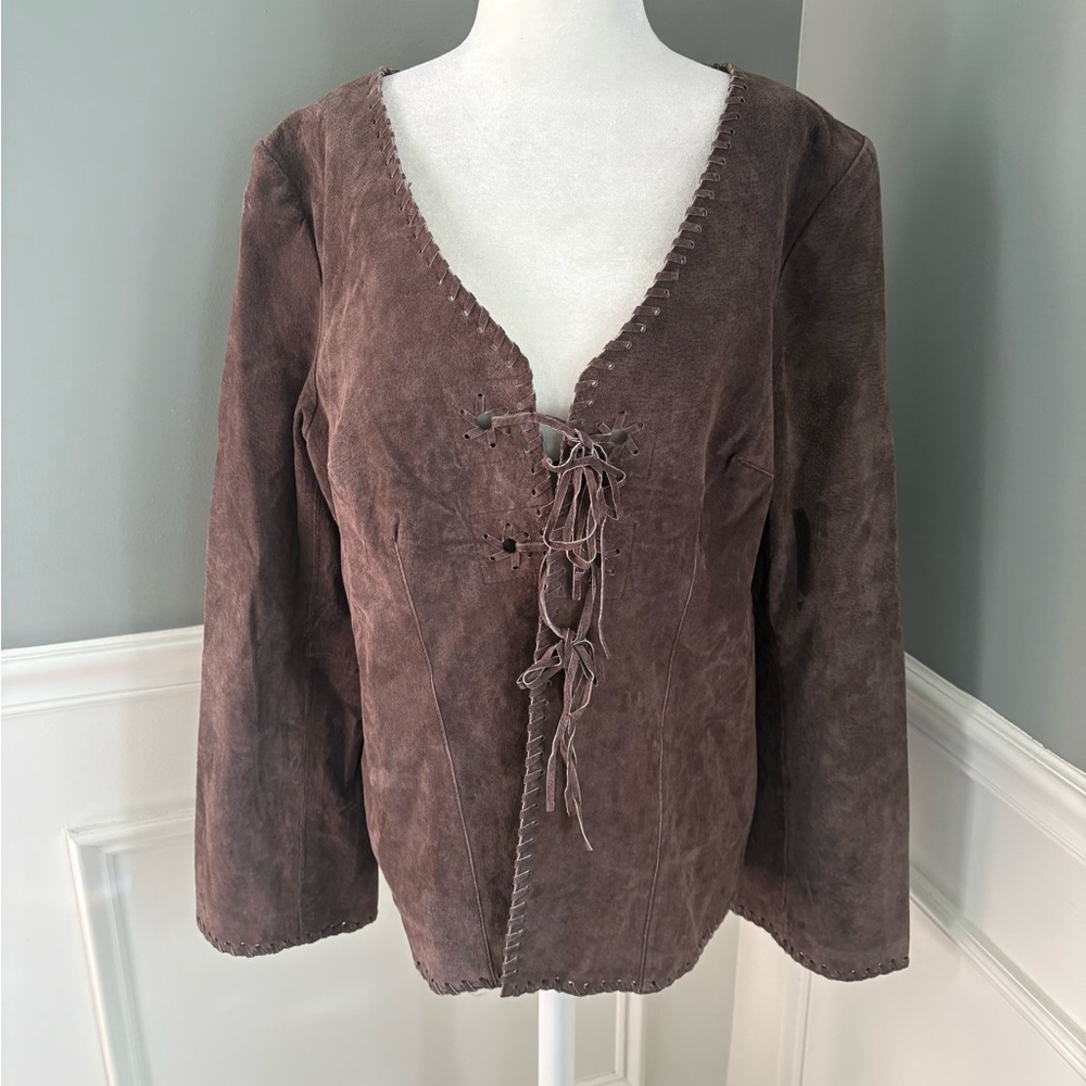 Faded Glory Brown Leather Jacket